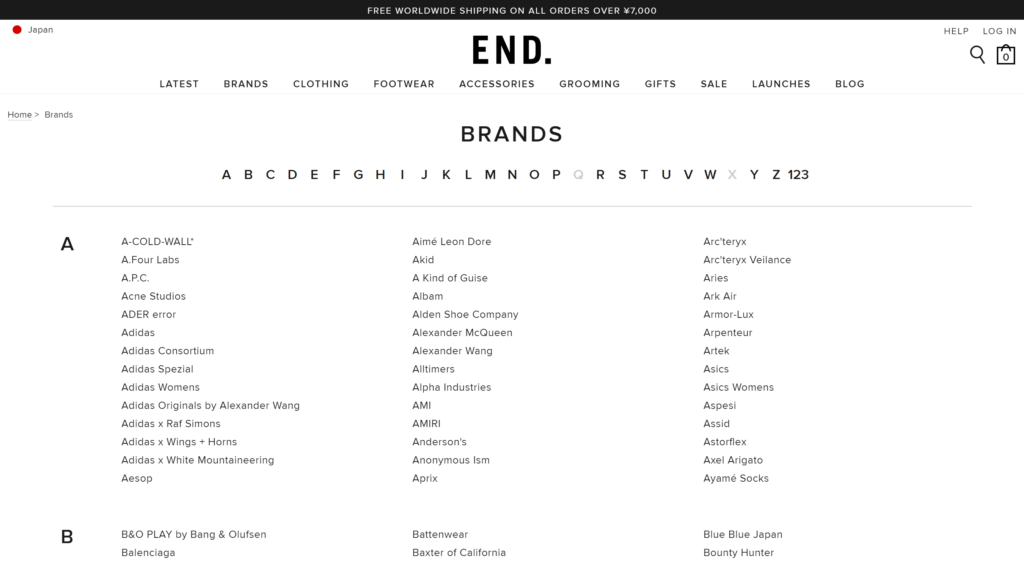 END.の買い方（取り扱いブランド一覧）